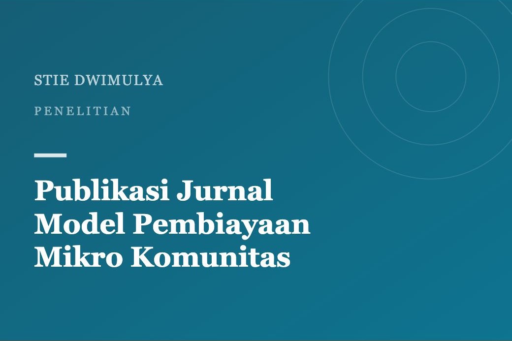 Publikasi Jurnal: Model Pembiayaan Mikro Berbasis Komunitas