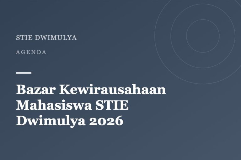Bazar Kewirausahaan Mahasiswa STIE Dwimulya 2026